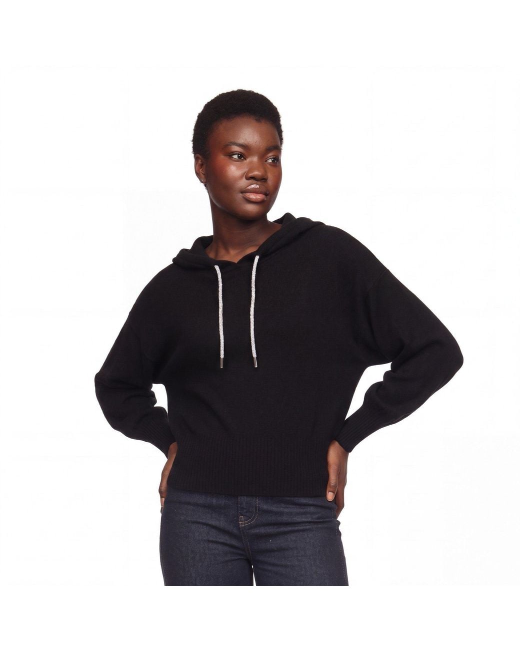 Brodie Cashmere Black Hilary Hoodie