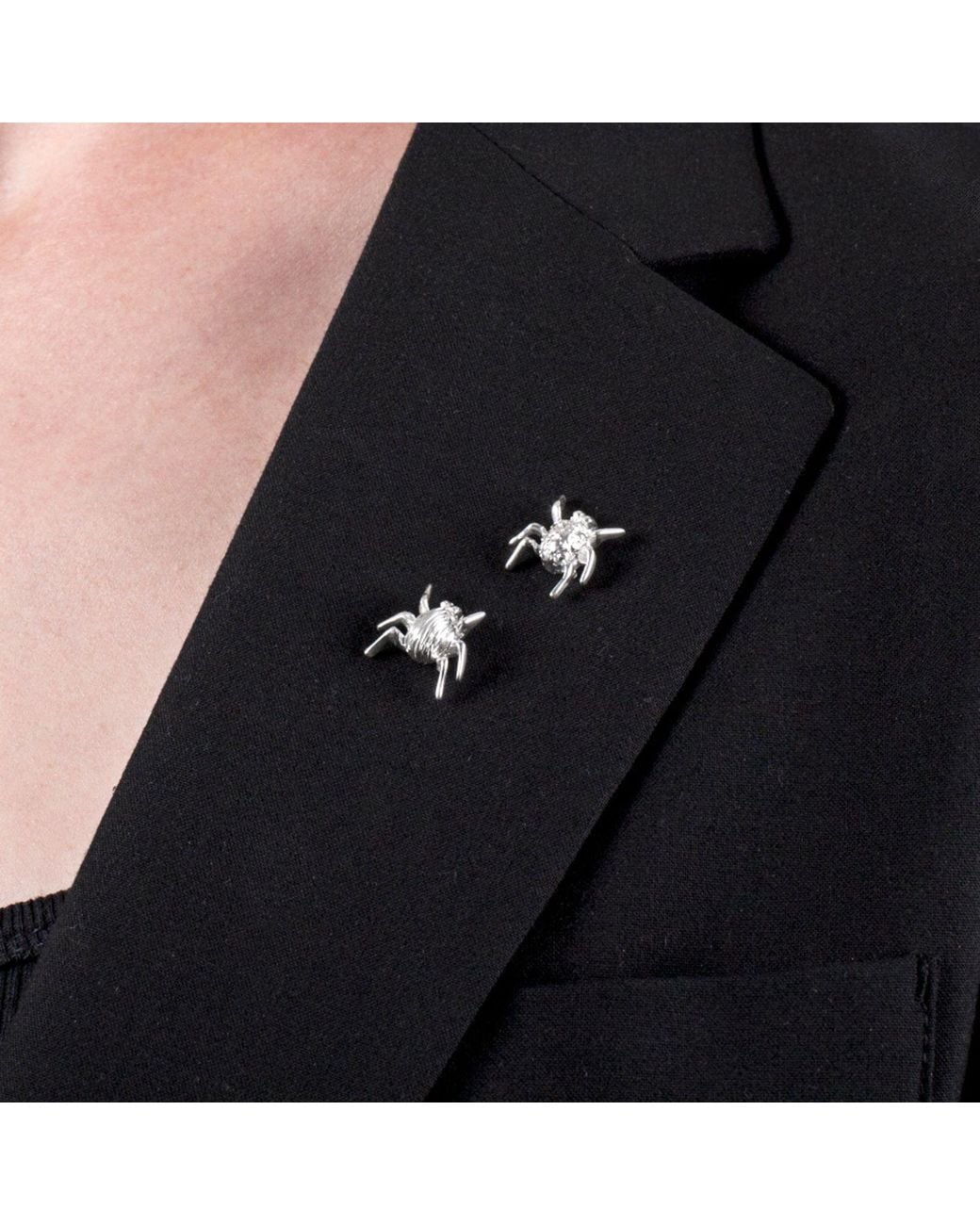 Edge Only White Spotted Bug Pin Sterling for men