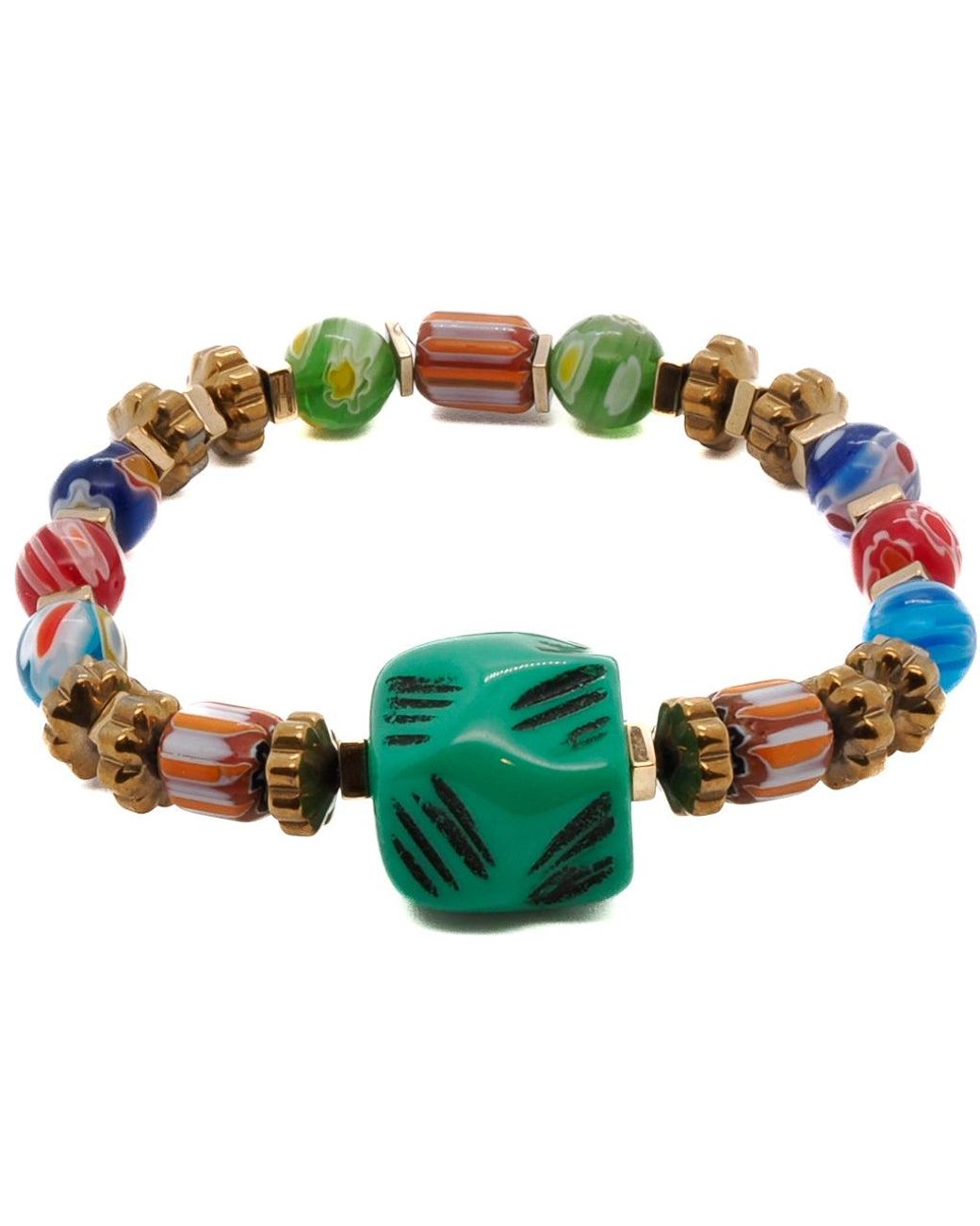 Ebru Jewelry Green African Colors Bracelet