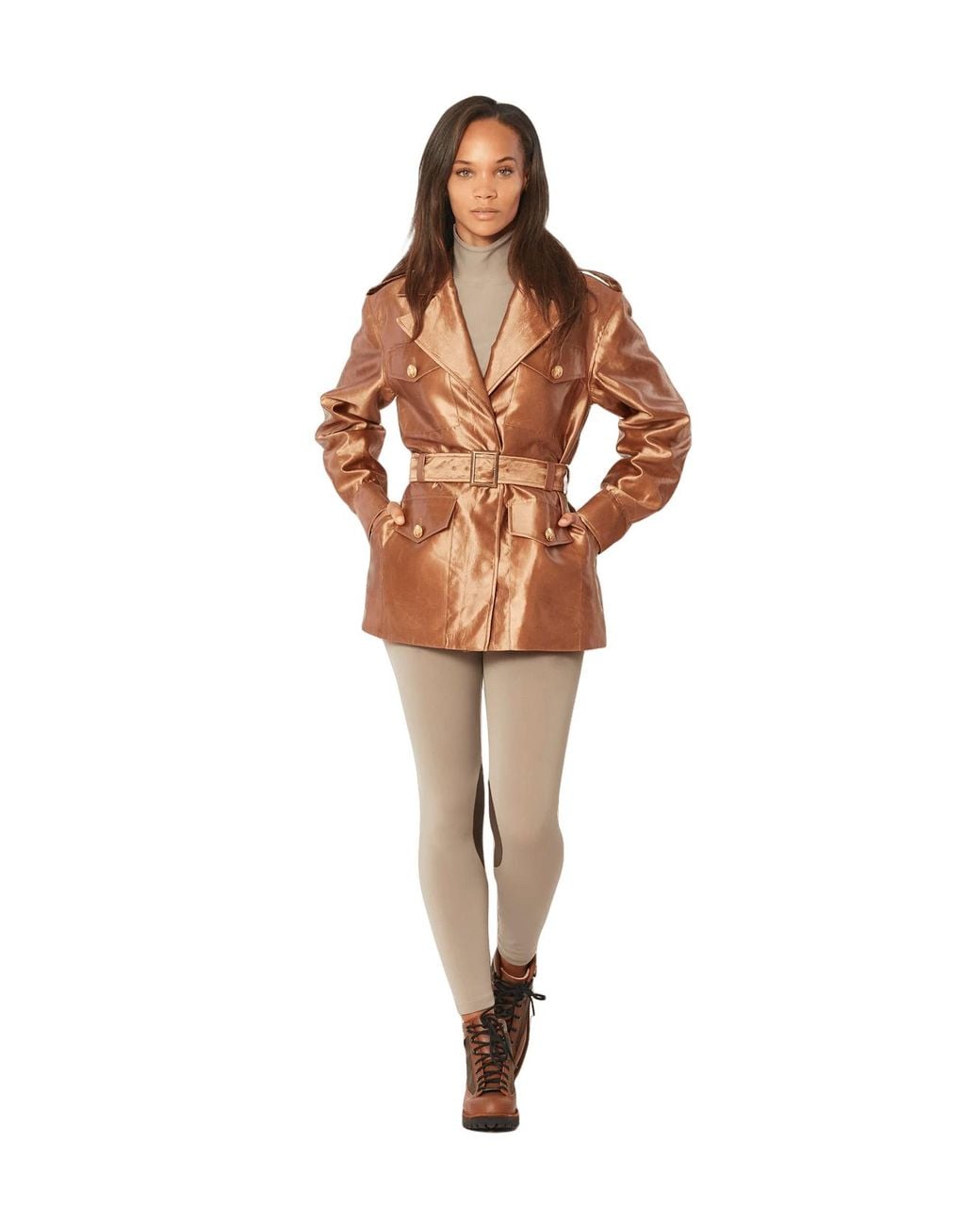 Bennu Brown Frontier Jacket, Saddle Silk
