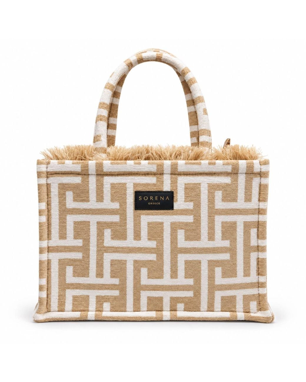Sorena Metallic Neutrals Melina Medium Tote Βag