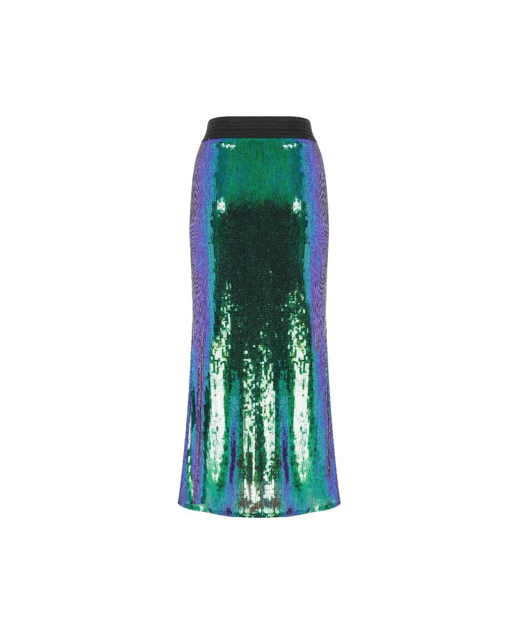 NAZLI CEREN Green Joelle Sequin Maxi Skirt
