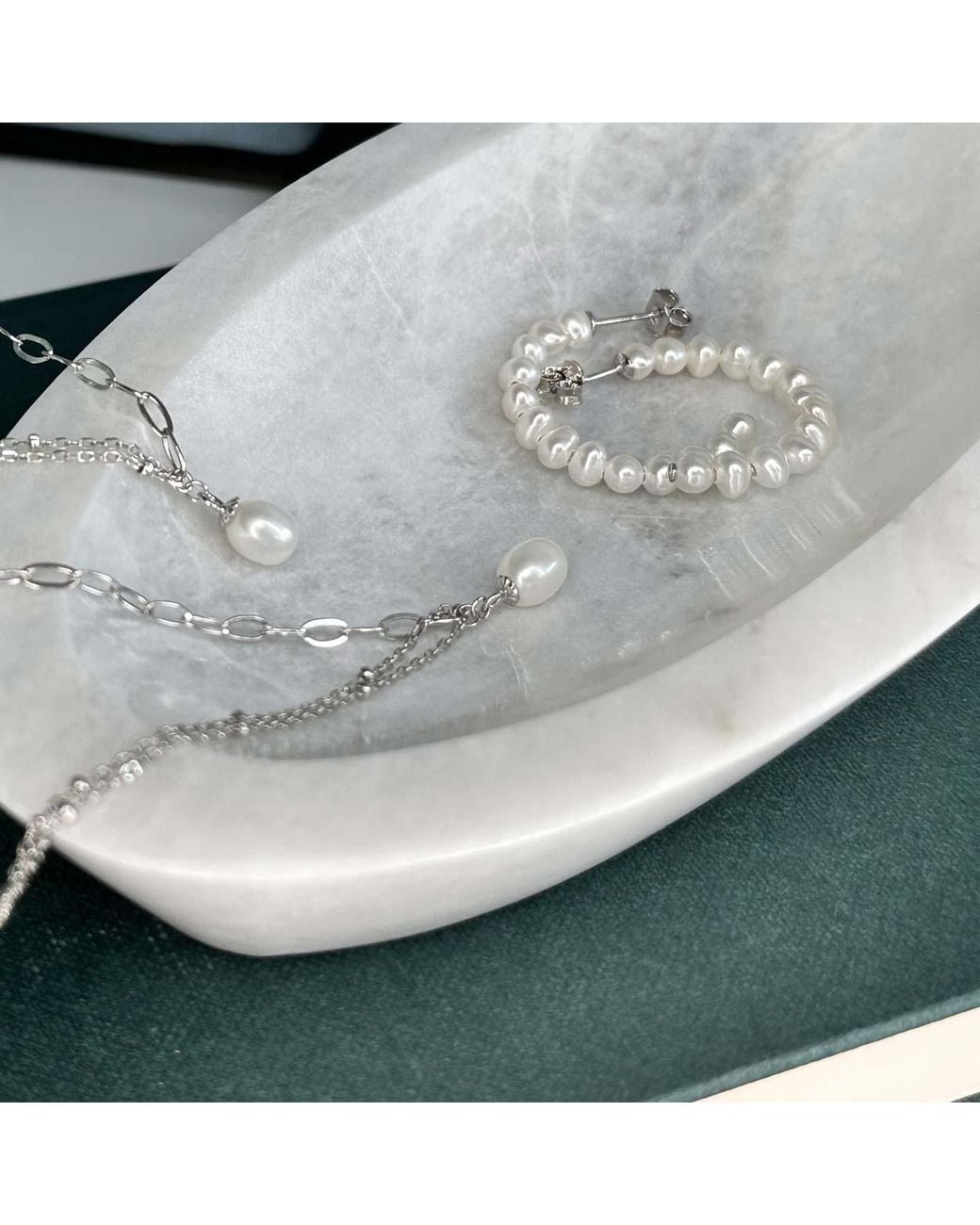 Clemence Wren Metallic Freshwater Pearl Large Hoop Earrings