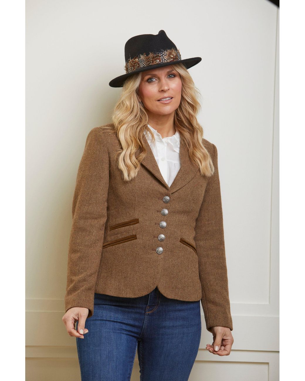 Guinea London Brown Herringbone Tweed Jacket