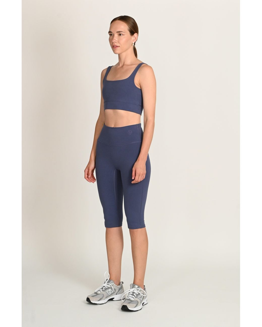 The Koozy Blue Daru High Waist Cropped Leggings