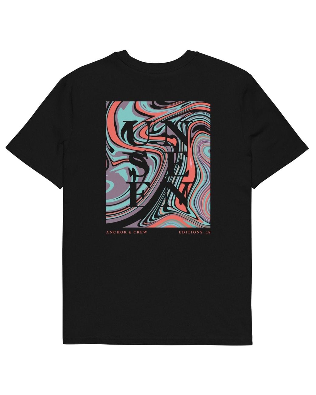 Anchor and Crew Black Eighteen Unseen Editions Organic Cotton T-Shirt