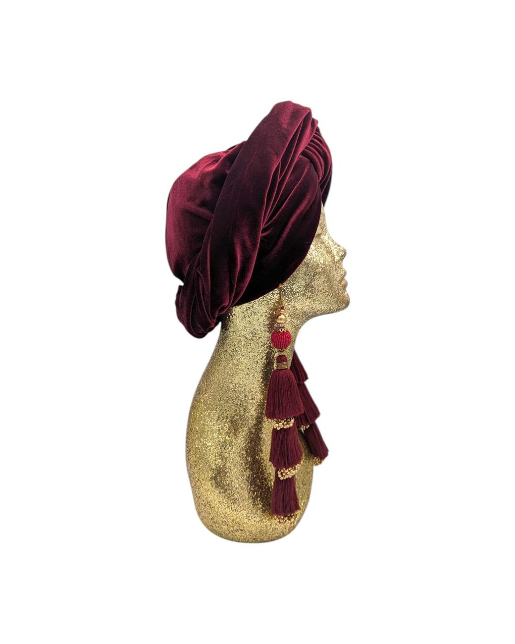 Julia Clancey Red Malbec Luxe Dorado Turban