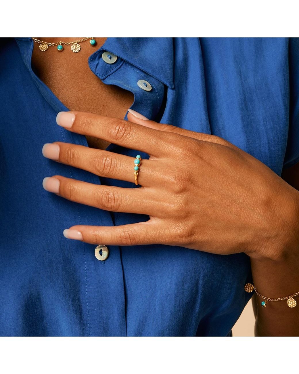 Charlotte's Web Jewellery White Lakshmi Vermeil Ring