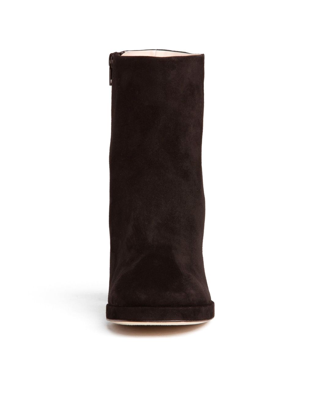 Beautiisoles by Robyn Shreiber Made in Italy Brown Scottie Suede Bootie Comfortable & Dressy Low Heel For Day & Evening Wear