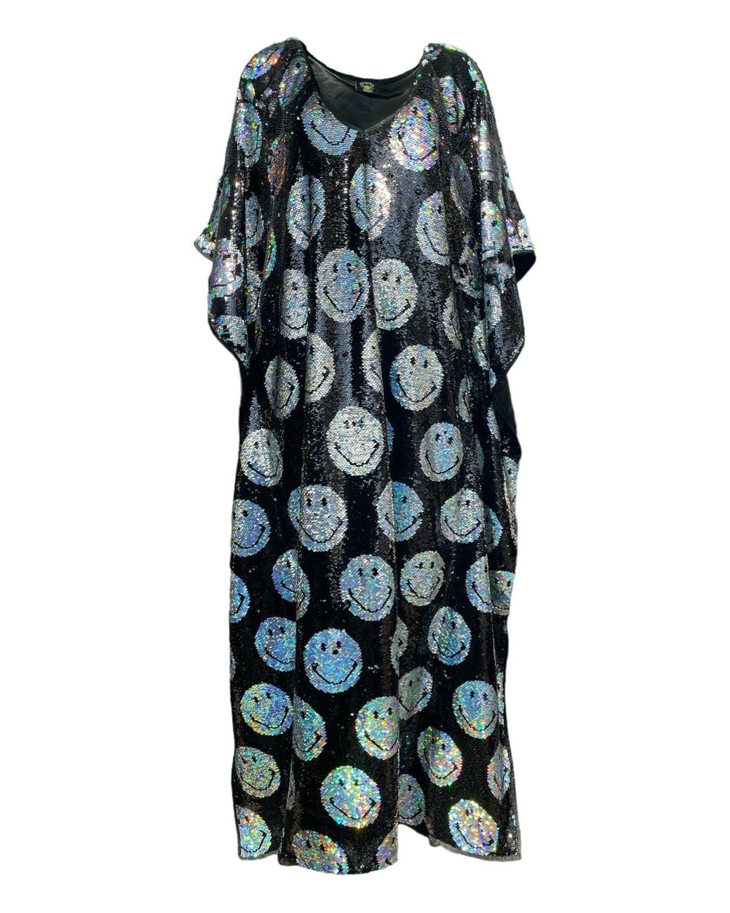 Any Old Iron Multicolor Iridescent Smiley Sequin Kaftan
