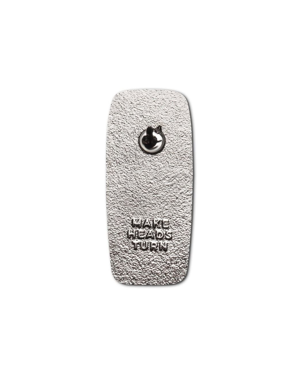 Make Heads Turn Blue Enamel Pin Brick Phone: Snake