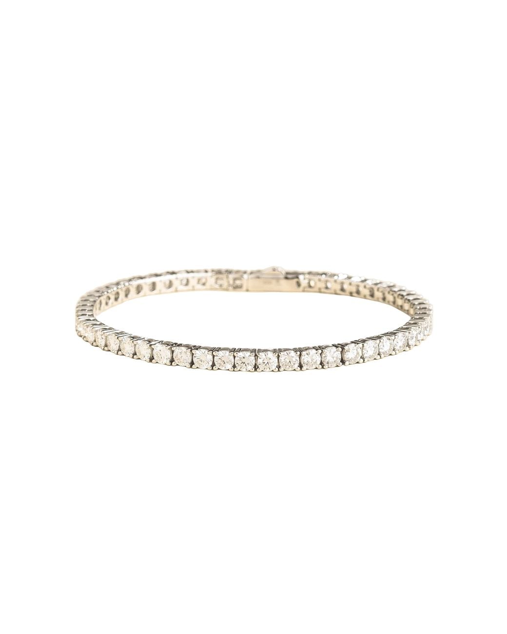 Juvetti Metallic Stacy Diamond Round Tennis Bracelet