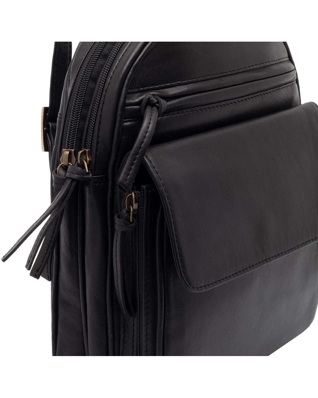 Lloyd Baker Black Sikkim Leather Backpack