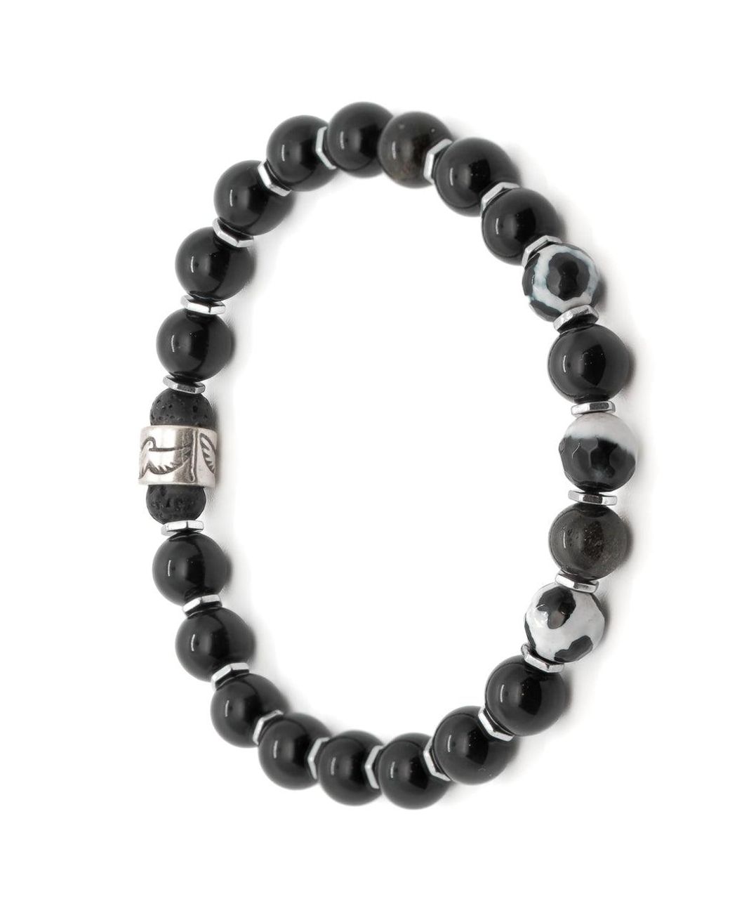 Ebru Jewelry Black Night Eagle Bracelet for men
