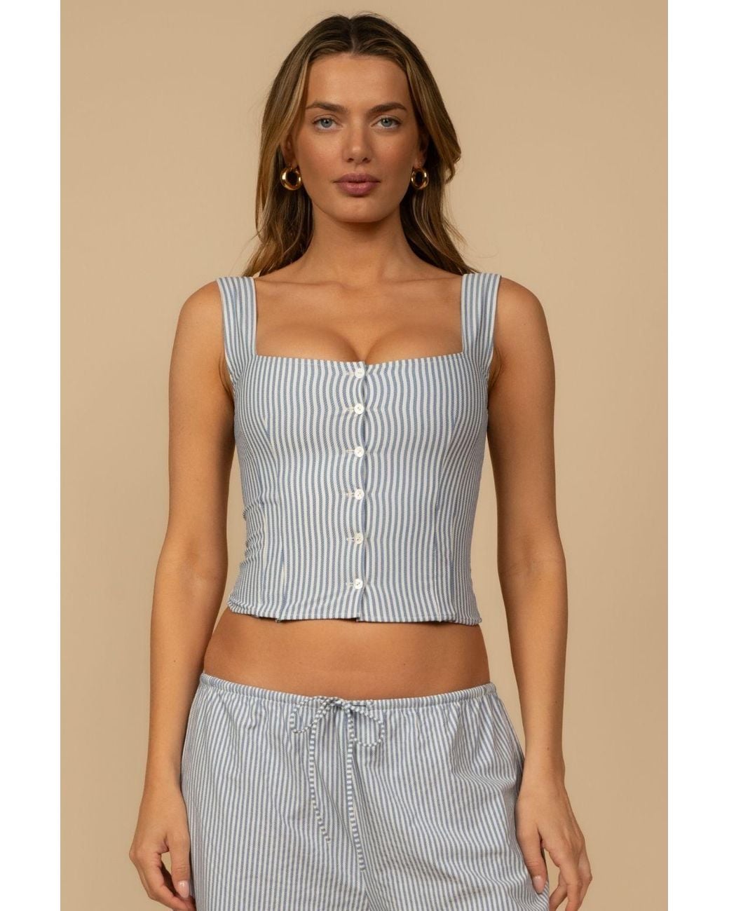 Montce Blue Classic Stripe Mandy Top