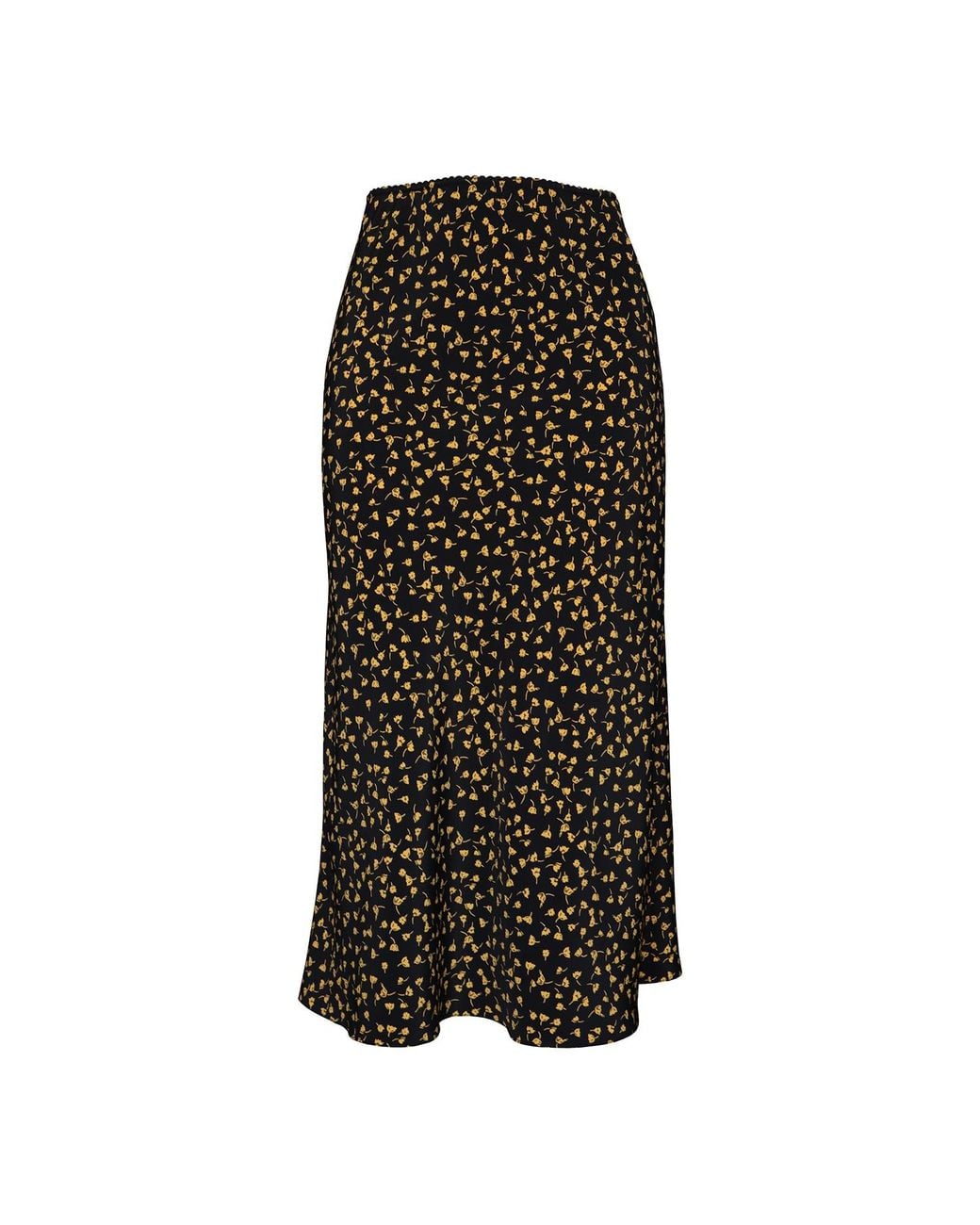 2KStyle Black Bailey Floral Midi Slip Skirt