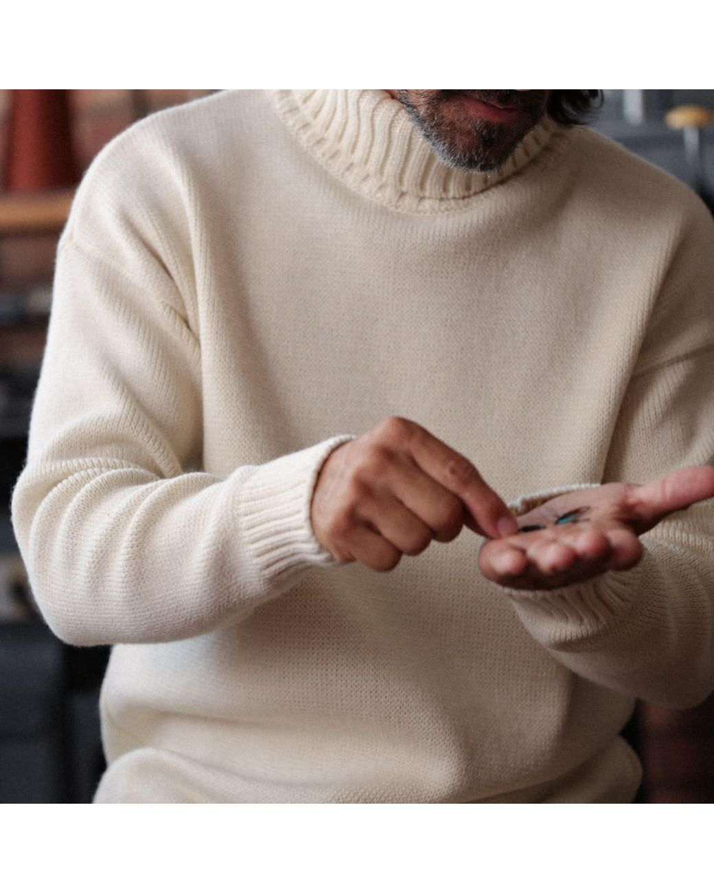 Paul James Knitwear White Neutrals The Modern Submariner for men