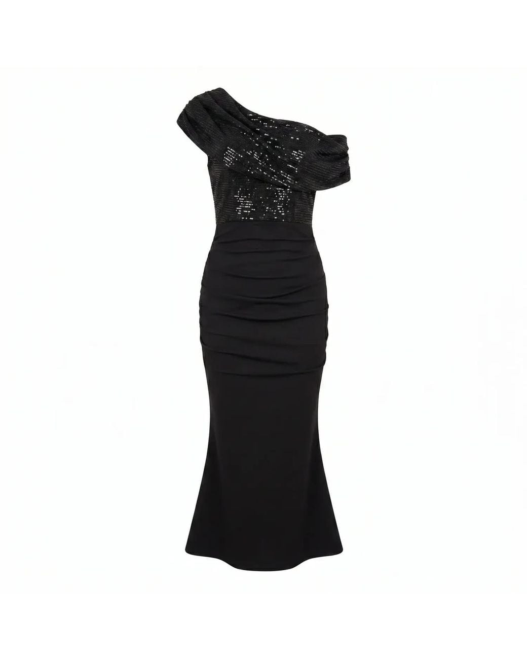 Atom Label Black Mercury Midi Dress