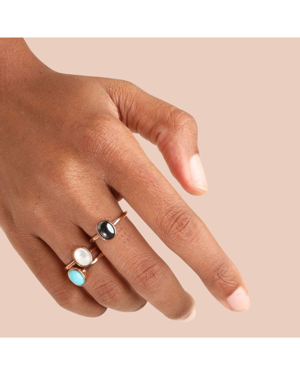 Rejected Hearts Club Blue Rose Healing Rose Stack Ring