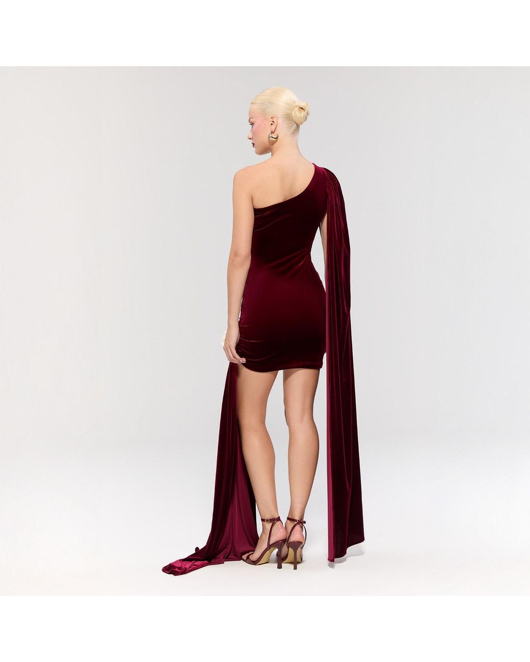 Nur Karaata Black Empress Burgundy Dress