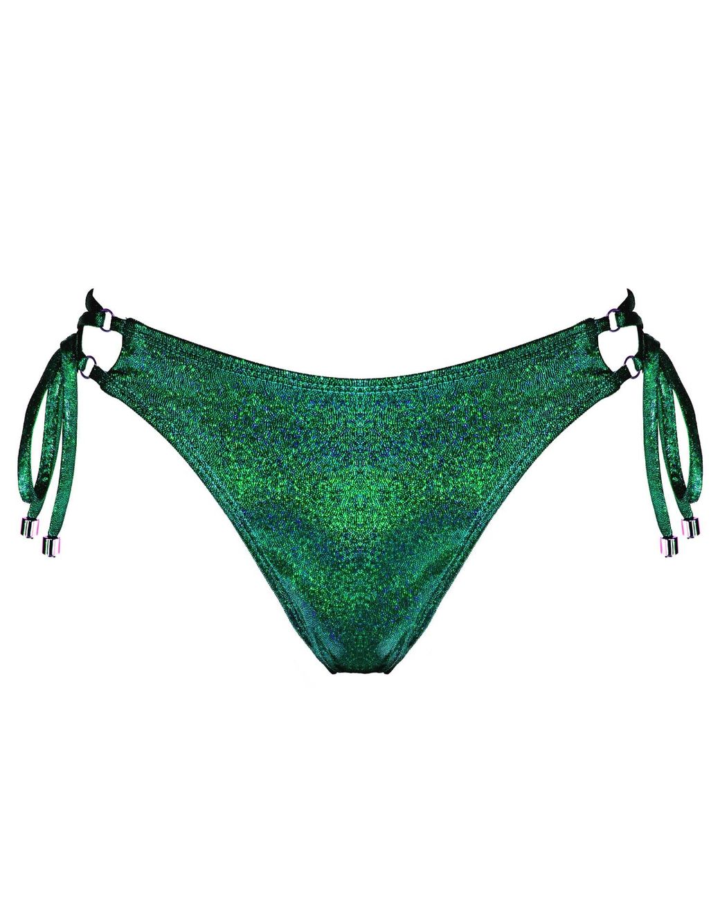 Enez Swim Green Eden Adjustable Scrunch Bikini Bottom