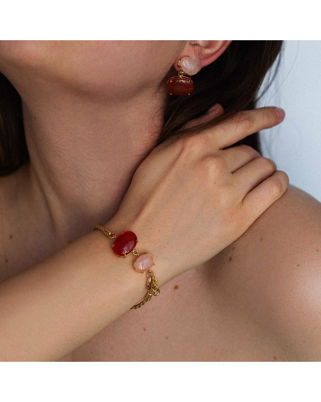 Crystalline Jewellery Red Blush & Ruby Earrings