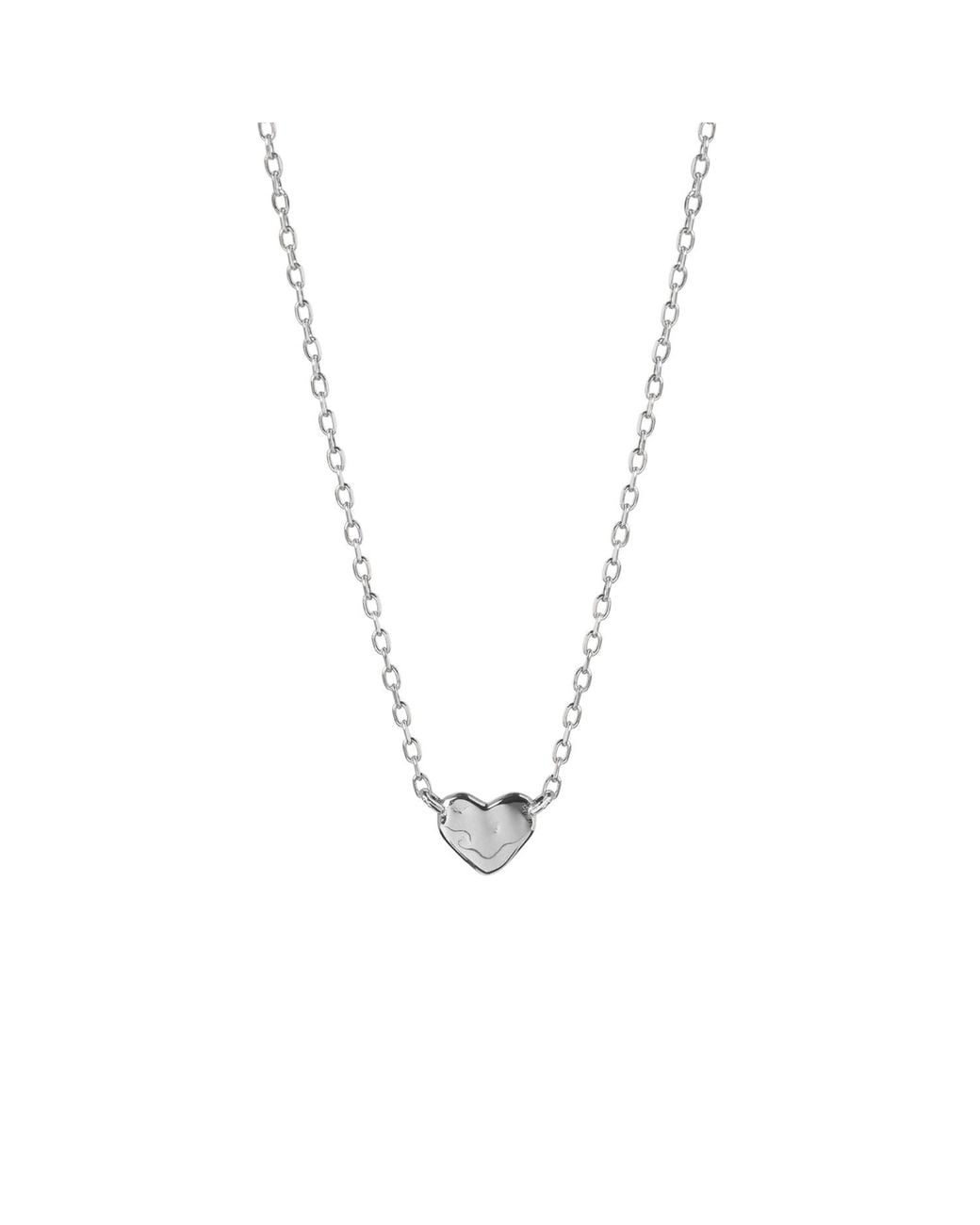 Muru Metallic Tiny Heart Necklace