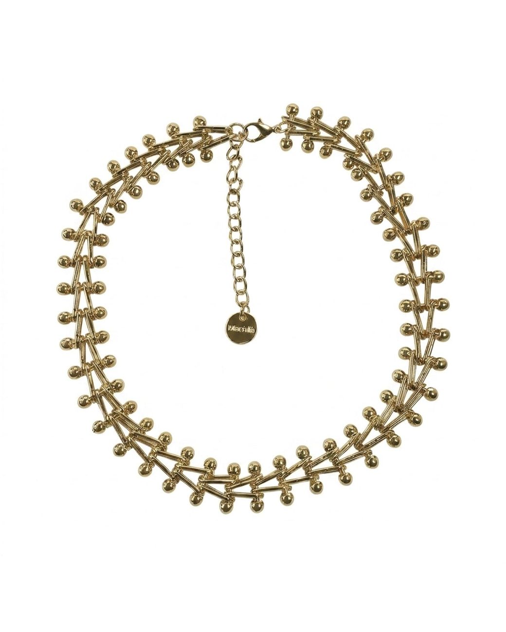 Mercela Metallic Statement Chain Necklace – Chunky Contemporary Jewellery Gift For Her