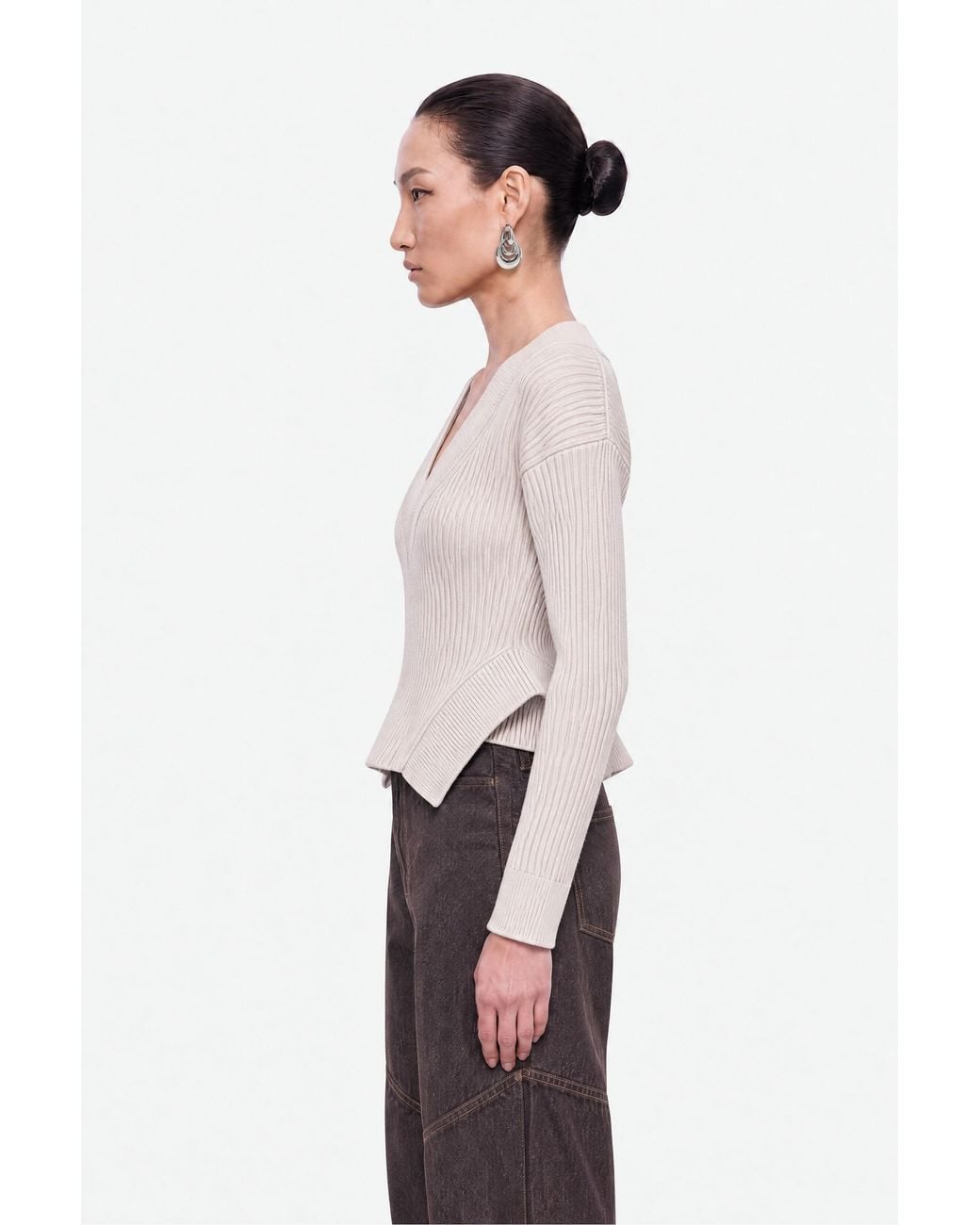Nocturne White Neutrals Soft Knit Top
