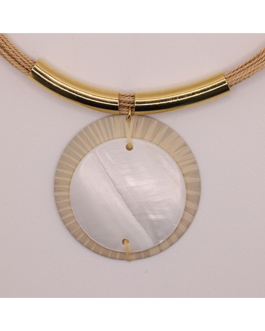 Nart Nature Making Art Brown The Buriti Natural Fiber Mother Of Pearl Medal