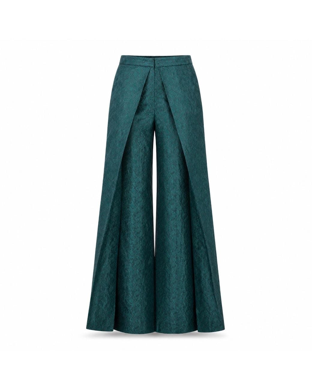 Silk and Bears Green Ophelia Dynasty Wide Leg Palazzo Trouser