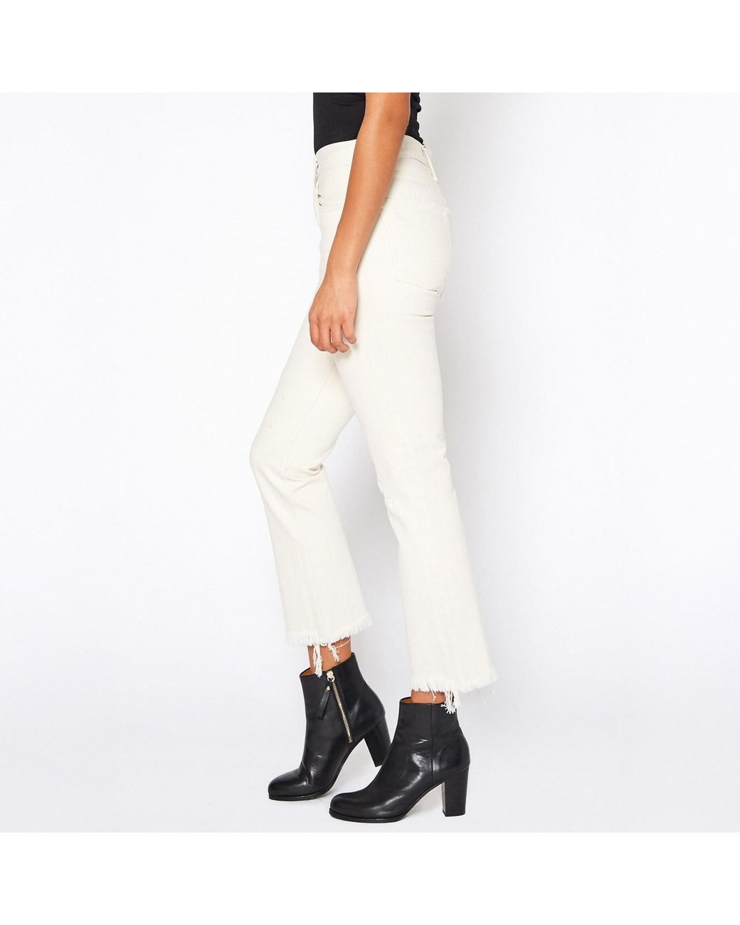 NOEND Natural Farrah Midrise Kick Flare Jeans