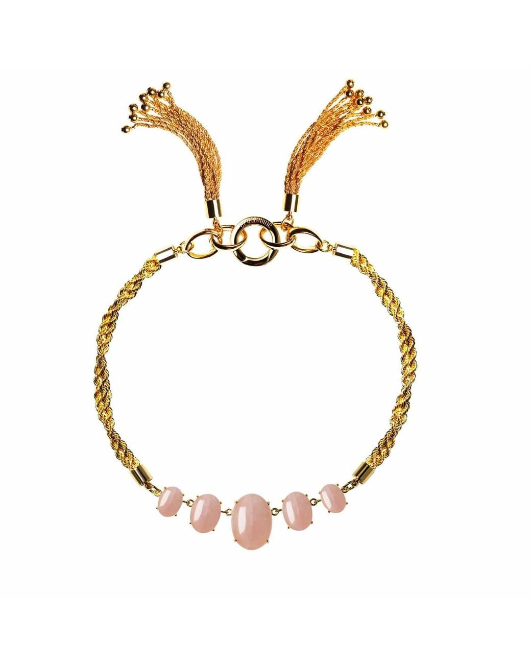 Crystalline Jewellery Metallic Tassel Drop Necklace