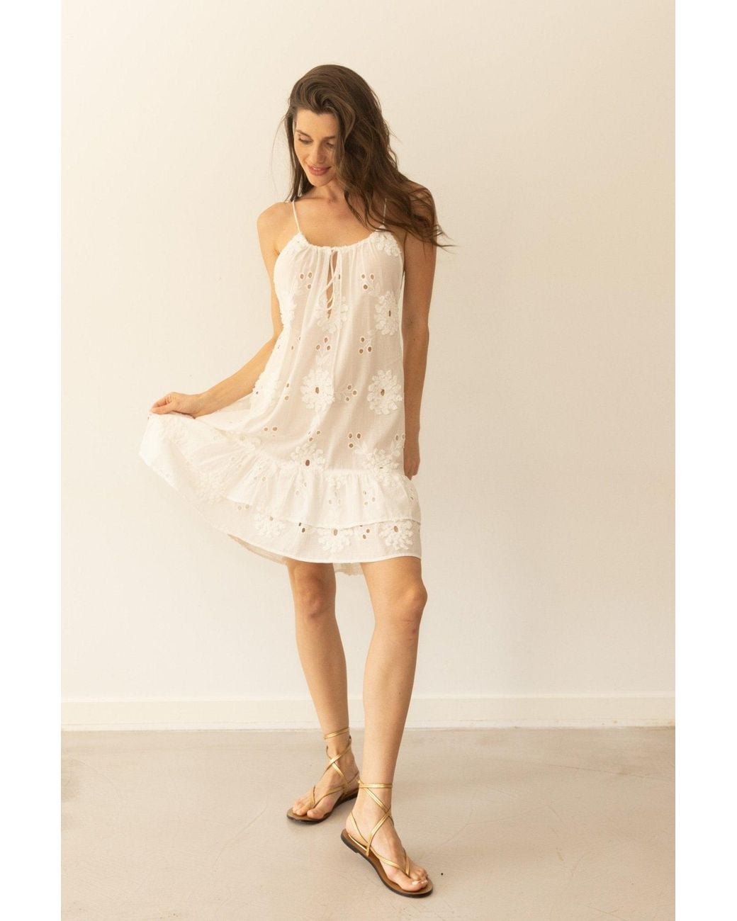 Muche Et Muchette White Surya Sleeveless Dress