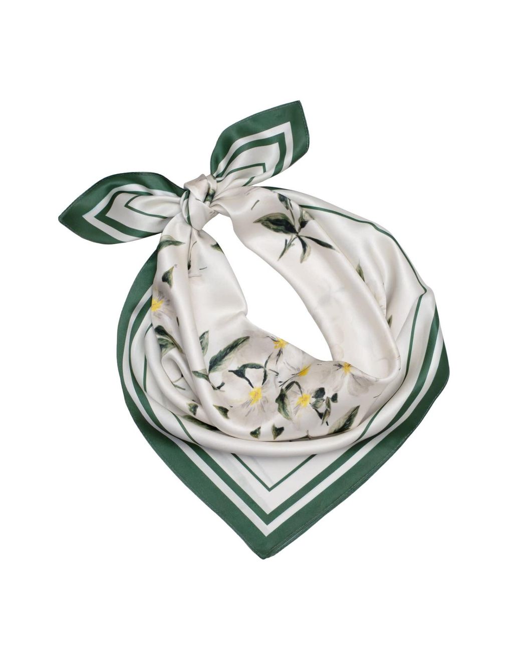 RainSisters Metallic Medium Floral Natural Silk Scarf
