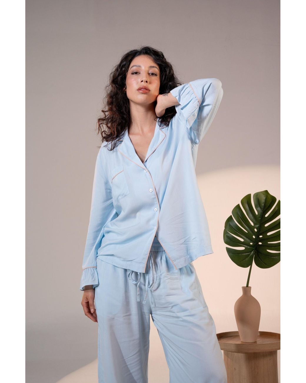Carolina Benoit Blue Luxury Bamboo Pajama Set