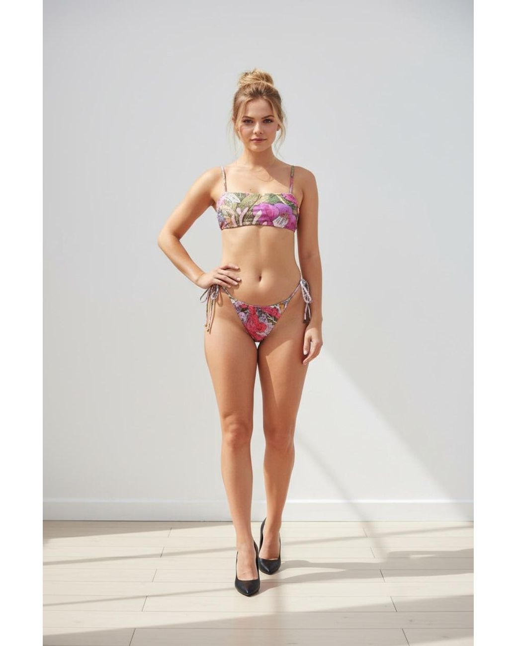 Plivati Pink Stevie String Tie-Up Bikini Bottoms
