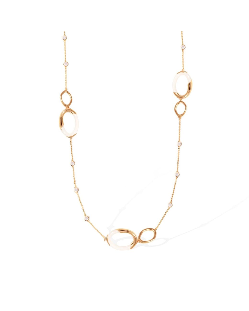 Retro Chic Metallic Time Ripples Necklace