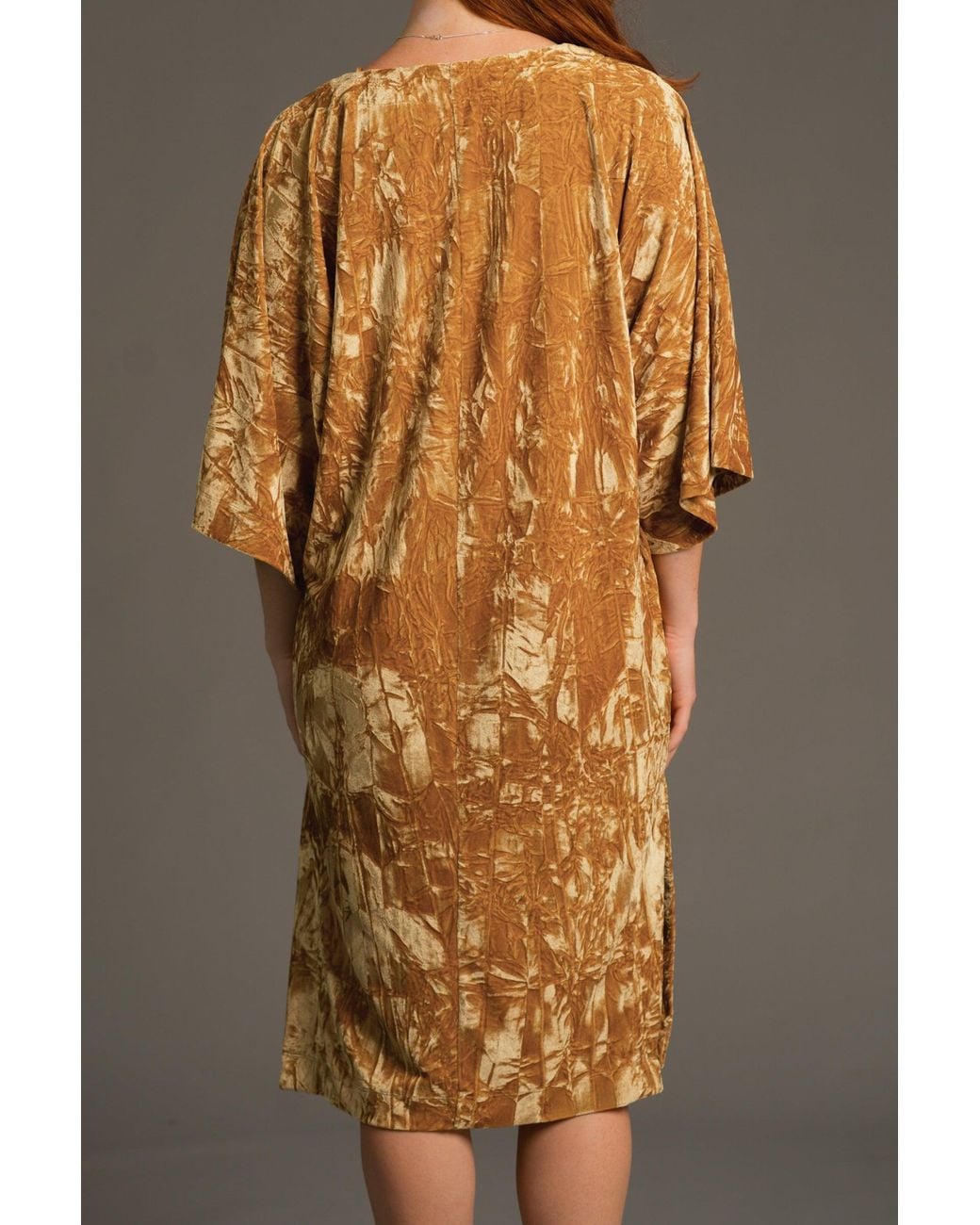 Little Lies Yellow Rumours Ochre Velvet Midi Dress