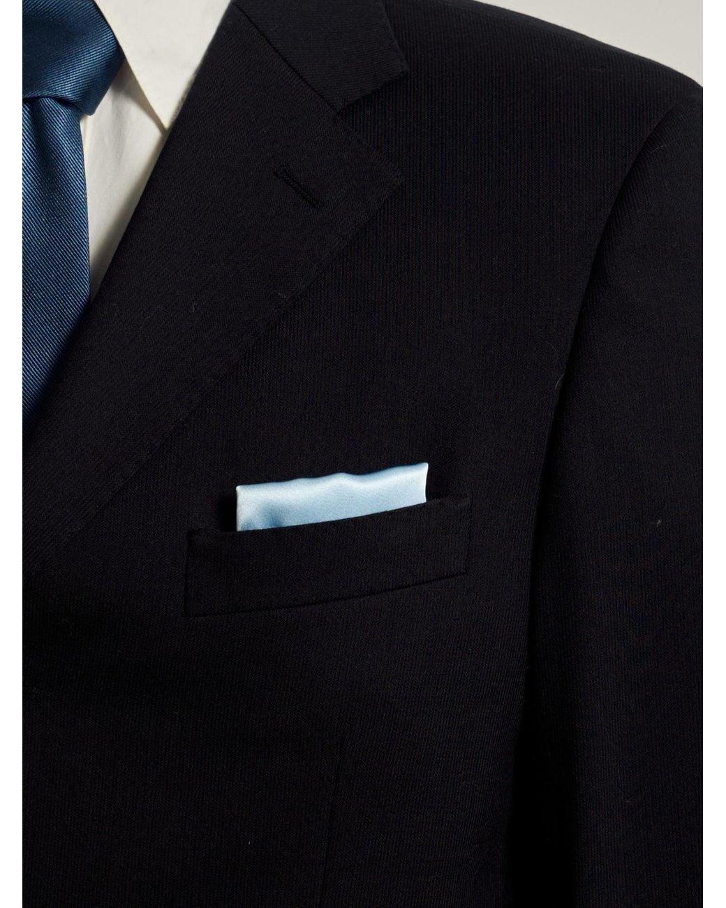 Lost Pattern Blue Dapper Fold Silk Pocket Square for men