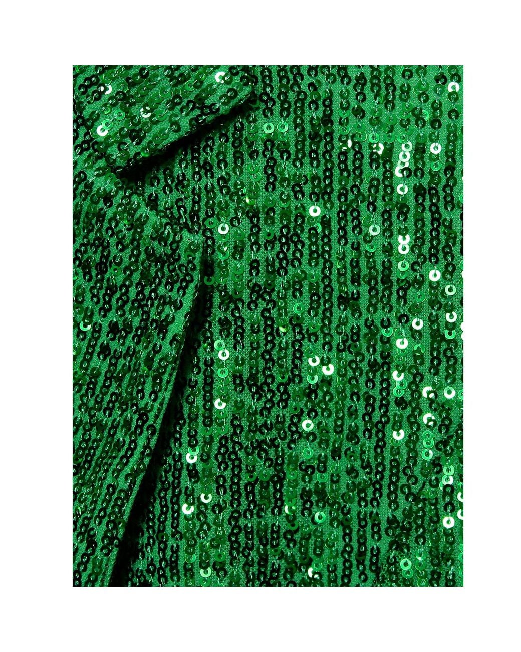 AGGI by HALEWSKI Green Shannon Shamrock Short Sequin Blazer