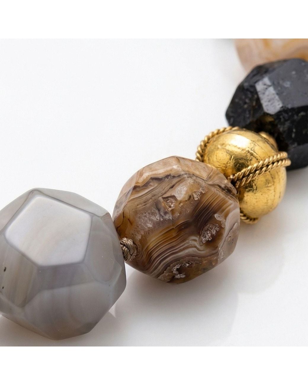 Jaredjamin Metallic Isolde Agate Necklace