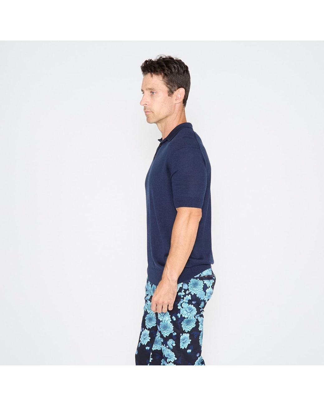 Lords of Harlech Blue Jack Serious Floral Pant for men