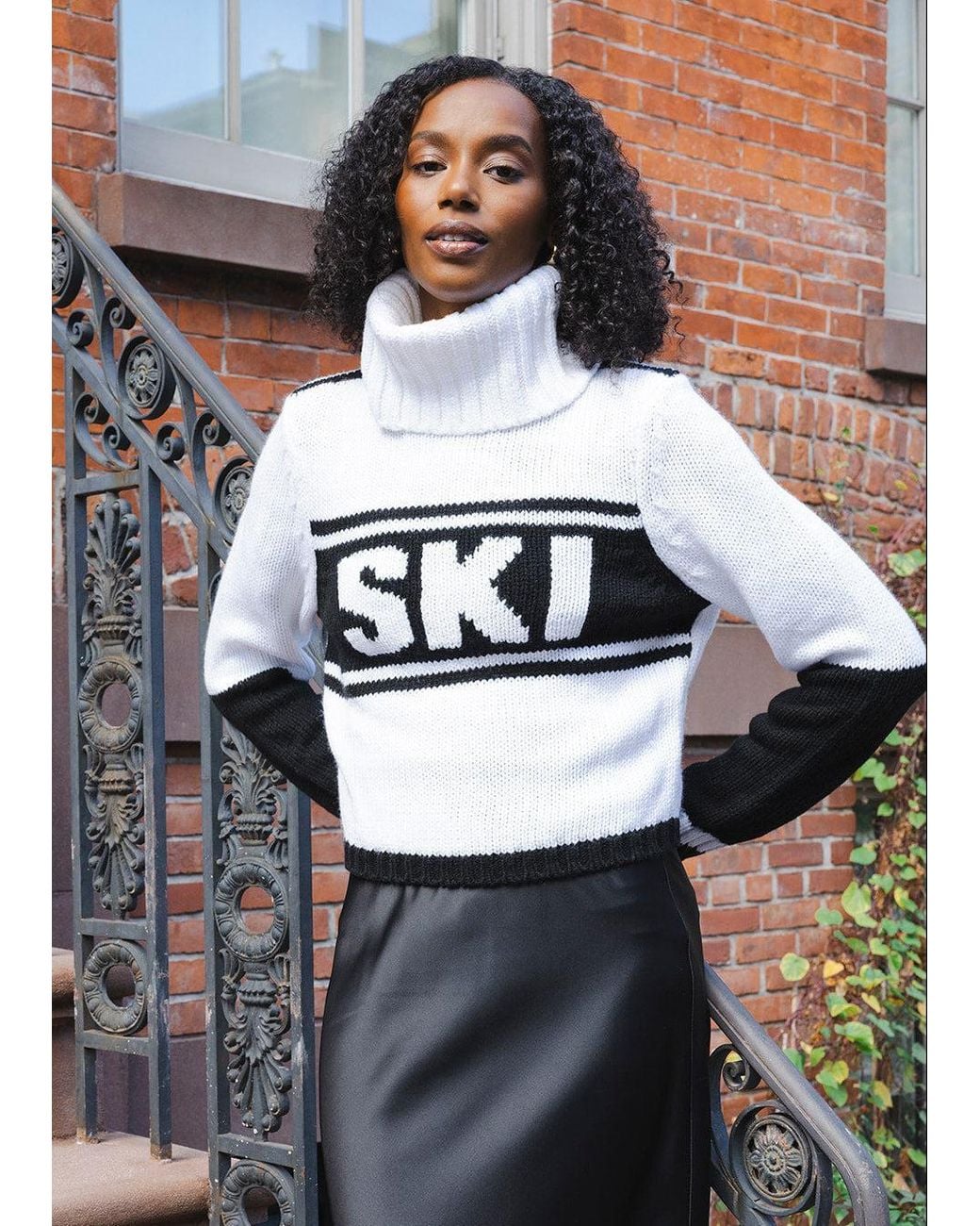 Ellsworth & Ivey Black Jade Turtleneck Sweater