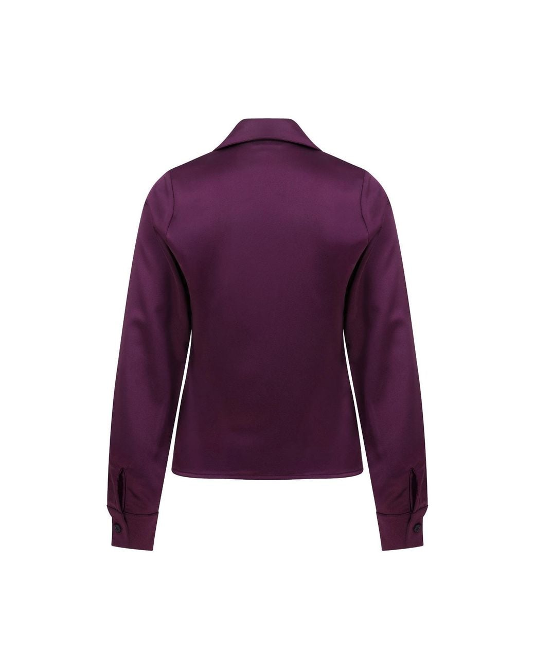 Maan Istanbul Purple Smooth Satin Shirt