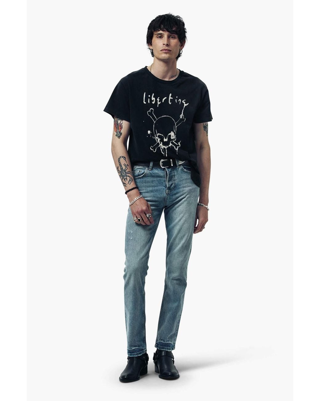 Other Uk Black The Libertines Tattoo Vintage T-Shirt for men