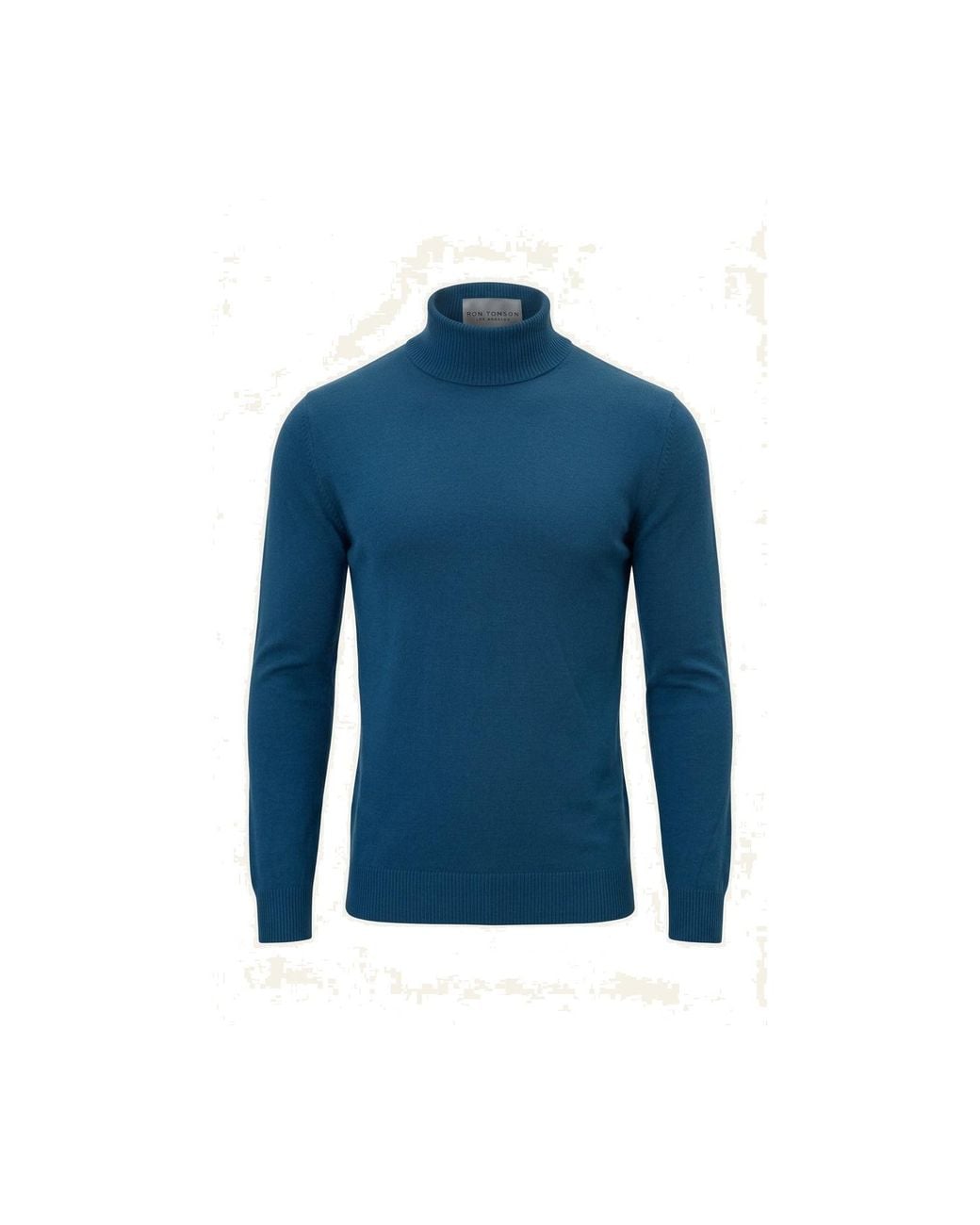 Ron Tomson Blue Classic Roll Neck Sweater for men