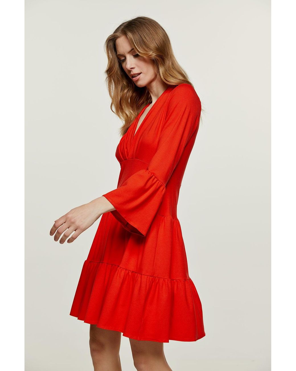 Conquista Jersey Tiered Dress