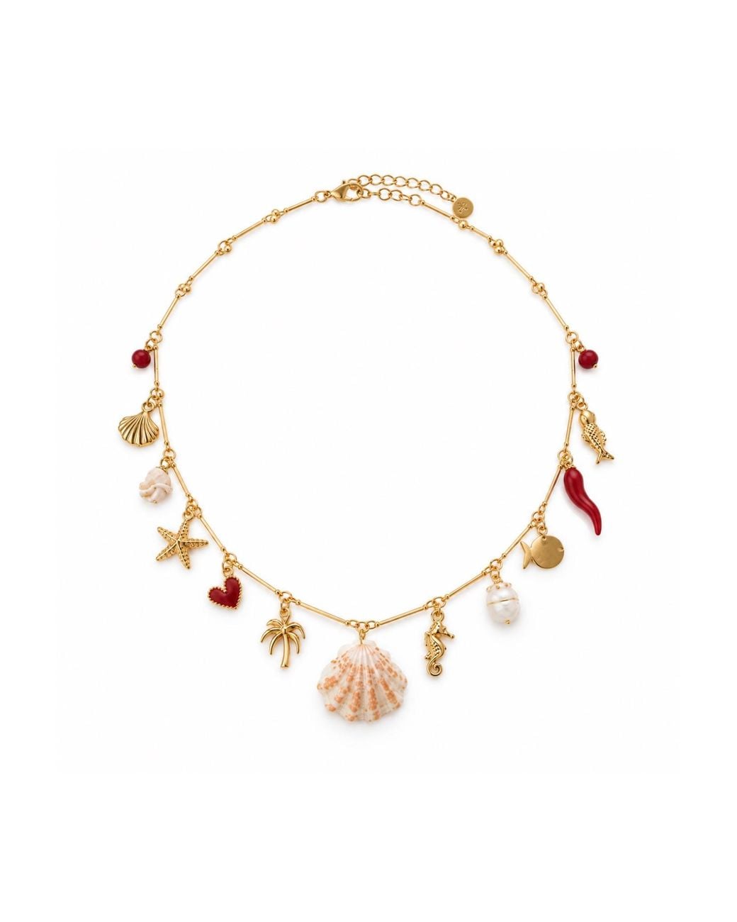 Lalinde Metallic Summer Charm Necklace
