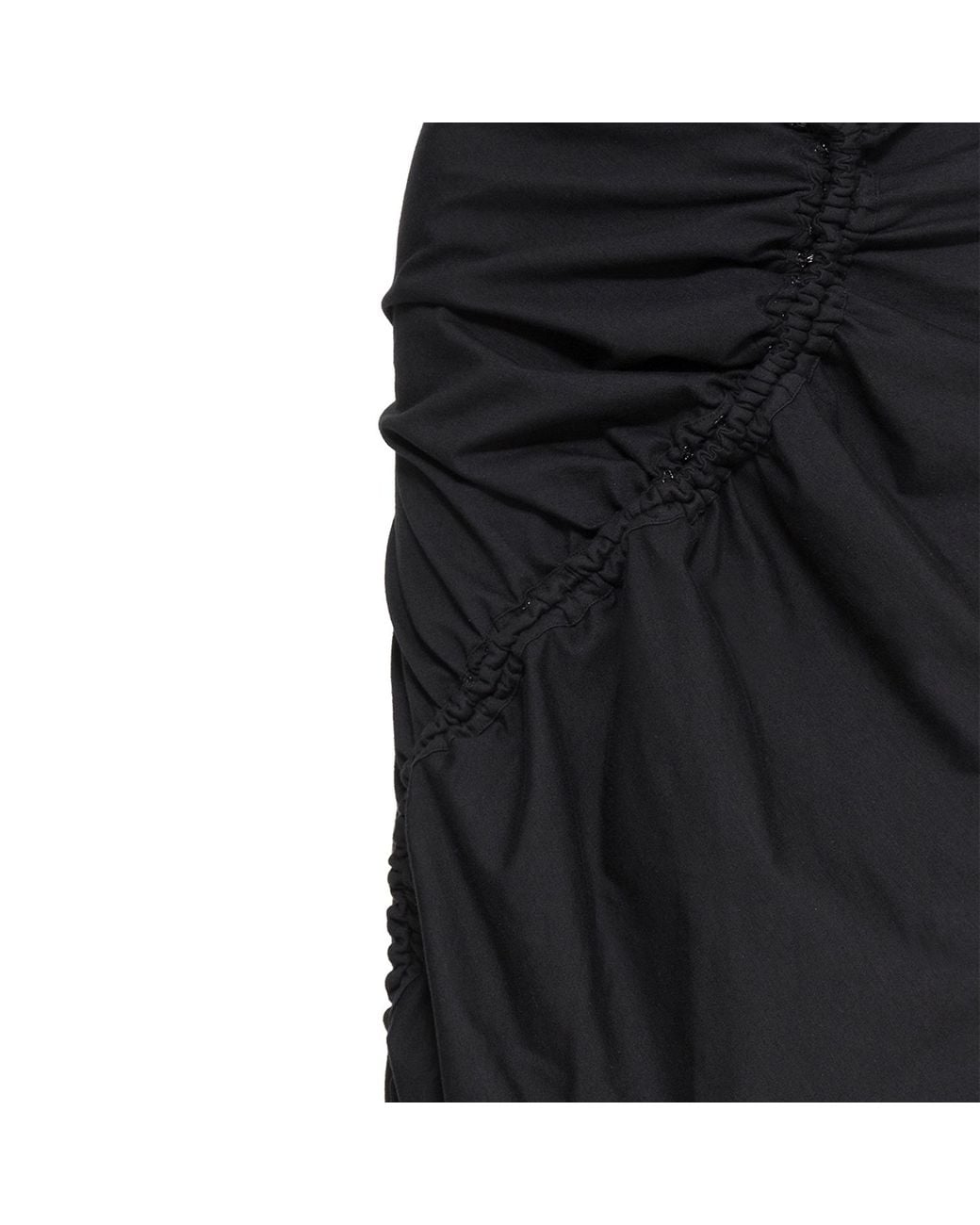 Audrey Vallens Black Spades Two Gathered Seam Skirt